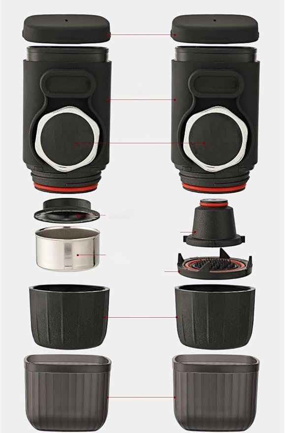 Cafetera Portátil Manual para Auto - Café Molido y Cápsulas Pequeñas miniatura 5