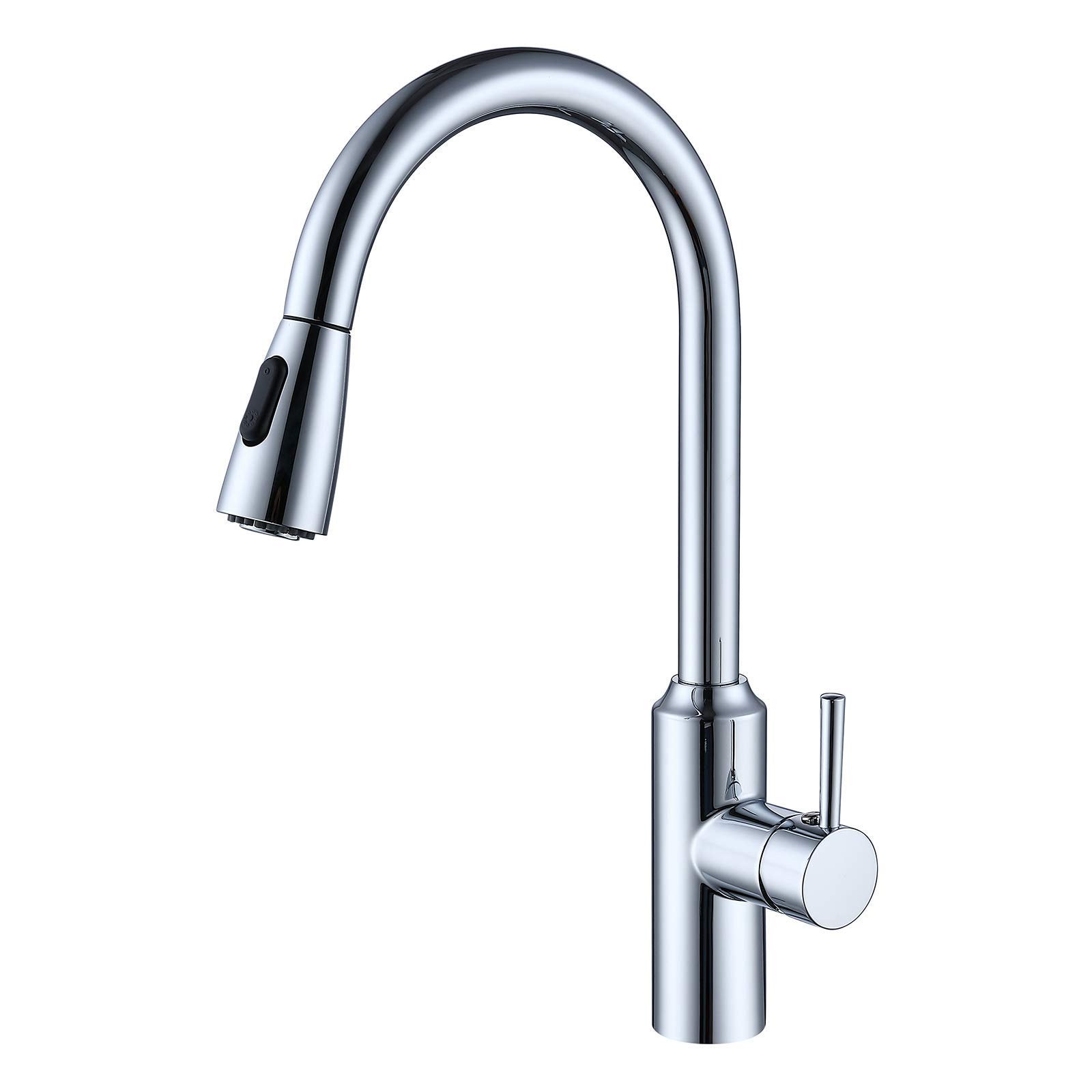 Robinet d'évier de cuisine en acier inoxydable au design chrome épuré