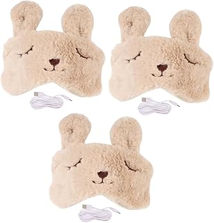 HEALLILY 3Pcs Máscara De Olho De Aquecimento USB Máscara De Olho Elétrica Máscara De Olho Quente Máscara De Olho De Viagem Máscara De Olho USB Para Tapa-Olho Aquecido A Seco Máscara Fofa