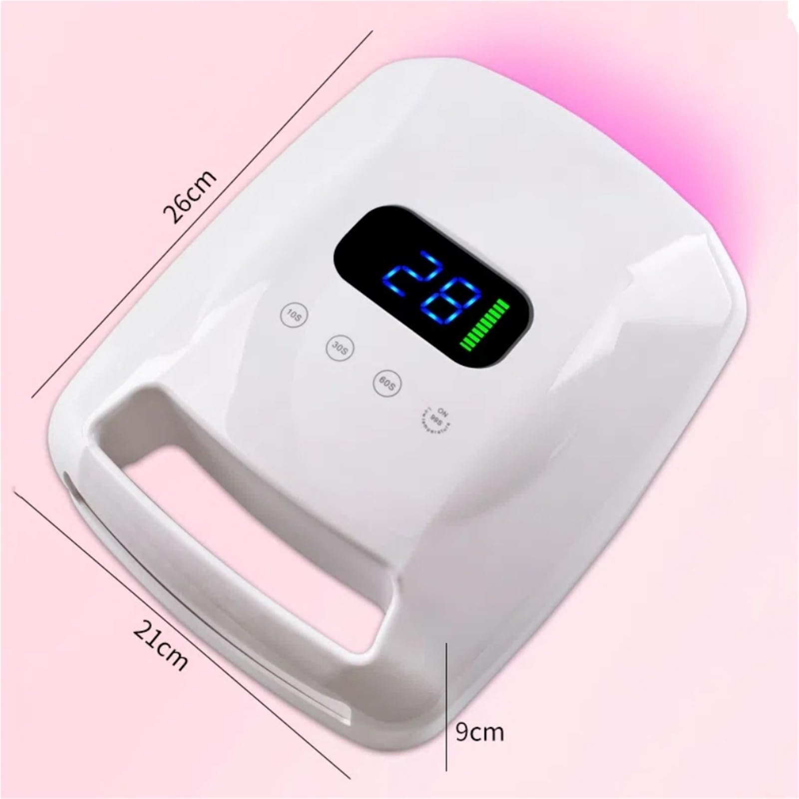 Lámpara LED para uñas, Lámpara UV LED de 96 W for uñas, secador manicura, máquina fototerapia, lámpara for for mujeres y niñas, herramienta salón(Bianco)