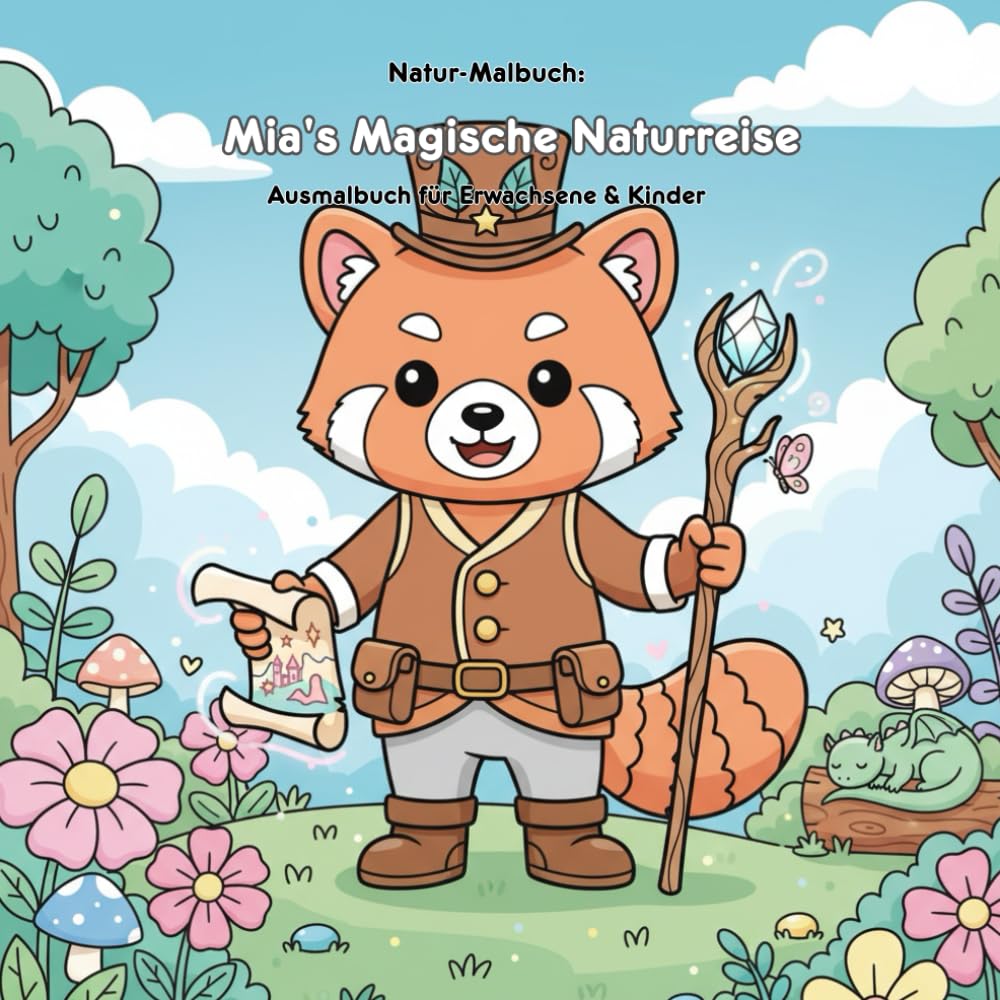 Mia's Magische Naturreise: Malbuch & Geschichte: Für Erwachsene & Kinder: 36 Ausmalbilder, 21.59 x 21.59 cm. Eine zauberhafte Entdeckungsreise mit großen Motiven für kleine Künstler.