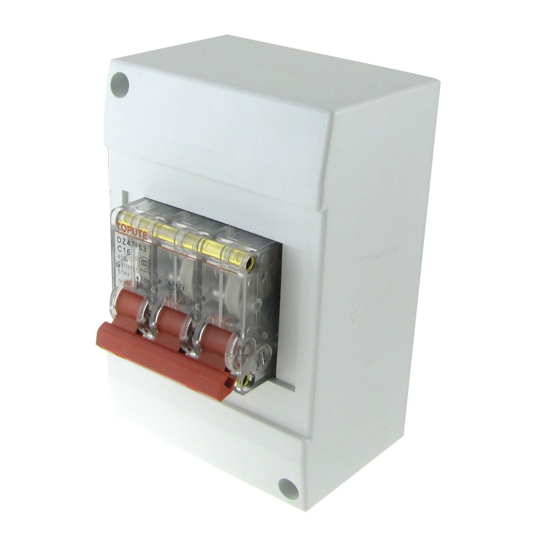 IEUMJNAT AC 400V 16A 3P Transparent Mini Circuit Breaker MCB with Housing