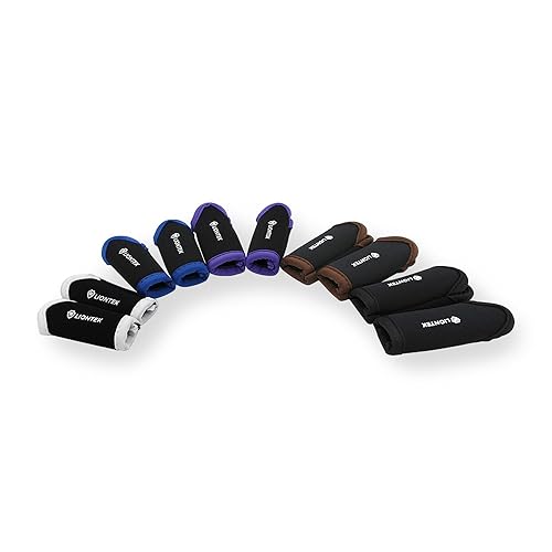 Miniatura 9 de LIONTEK Par de mangas de un solo dedo, manga de compresión deportiva para BJJ, MMA, baloncesto, levantamiento de pesas y más (grande)