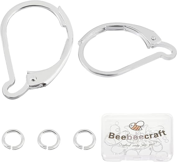 Beebeecraft 10-Pack Platinum Plated Threader Earrings – 925 Sterling Silver Pins, 3.34inch Drop With Loop