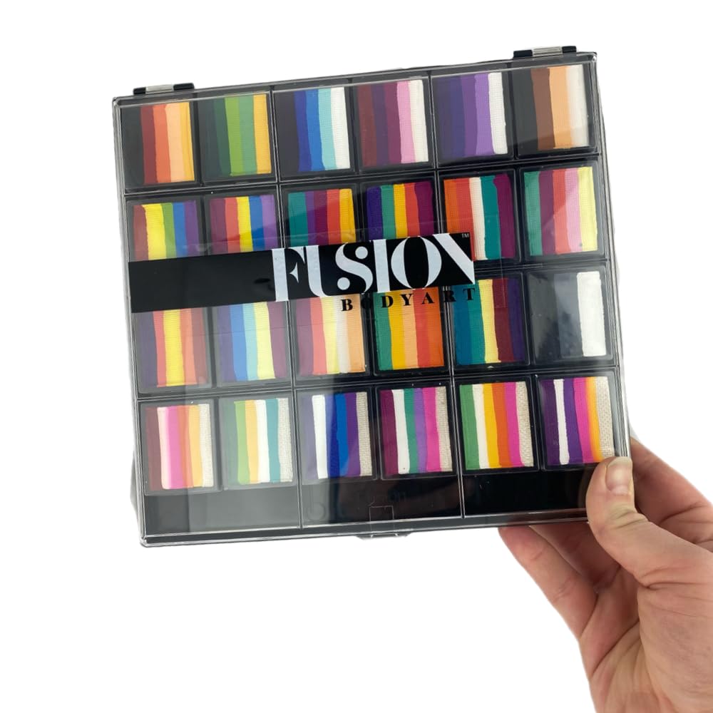 FUSION BODY ART | Spectrum Face Painting Palette - 24 Combos - Rainbow Paradise - Image 2