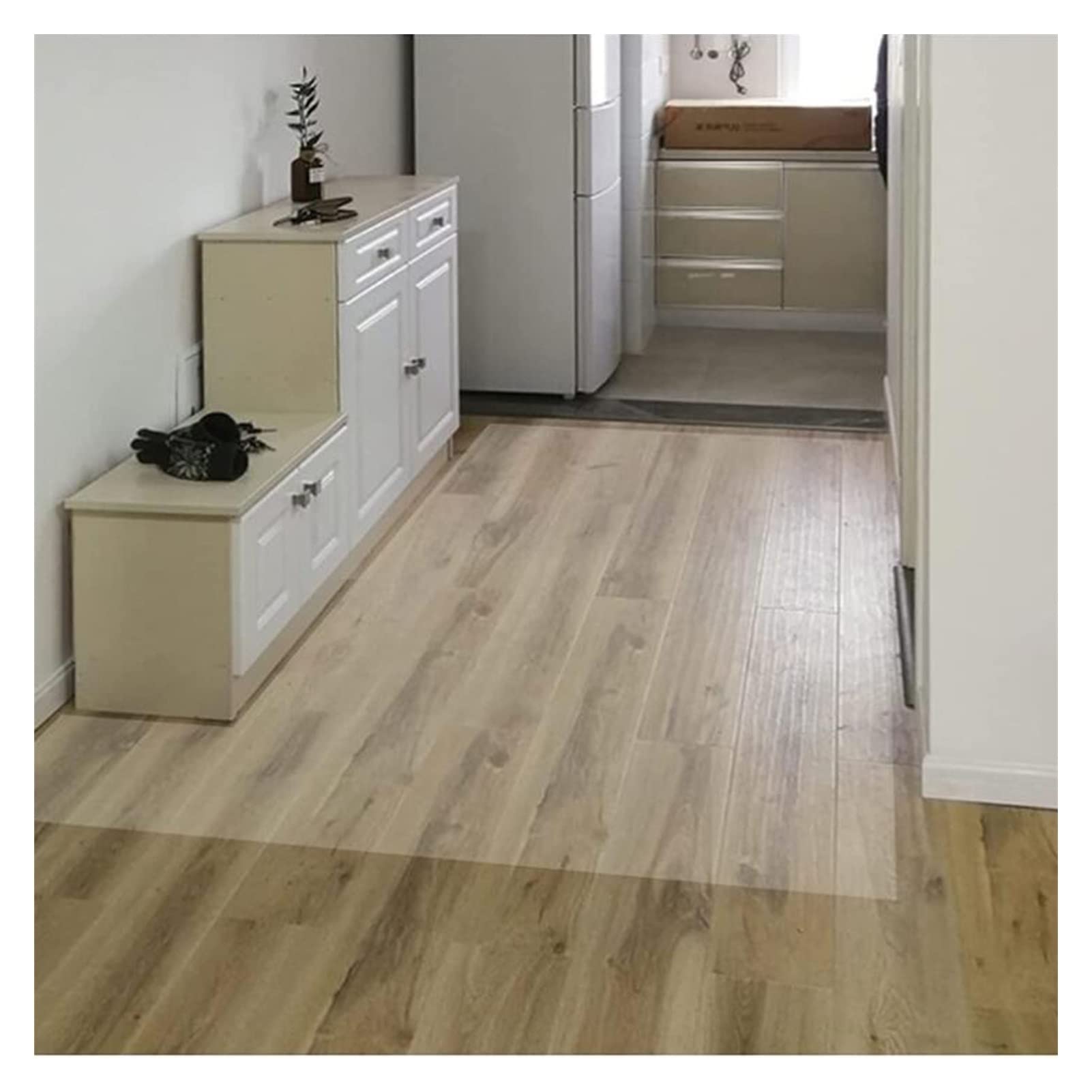 Tapis de Protection de Sol en PVC Transparent Tapis de Porte Tapis en Plastique Protecteur de Sol en Bois Ménage Tapis antidérapant imperméable, 1,5 mm d'épaisseur, 60/70/80/90/100/110/120/1