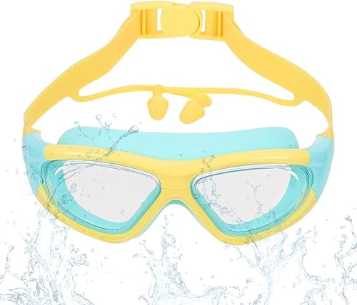 Gafas Natación para Niños, HD 180° Gran Angular de Visión Gafas de Natación, Antivaho, Protección UV, Ajuste Rápido, Sello...