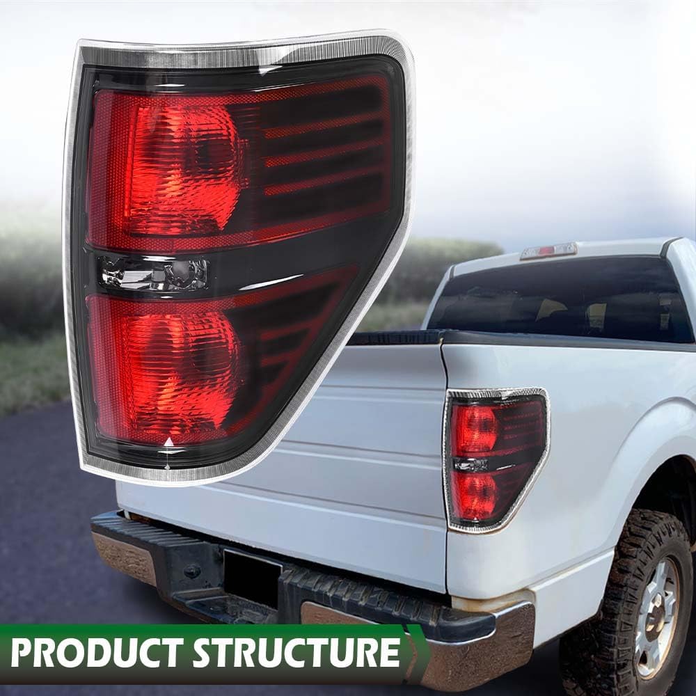 GRAND ORANGE Rear Right Tail Light Assembly Compatible with Ford F150 2009-2014, Fit 2 Door Regular Cab, 4 Door Extra Cab/Crew Cab (Not Fit Ogriginal Model with LED Tail Lamp) luces traseras