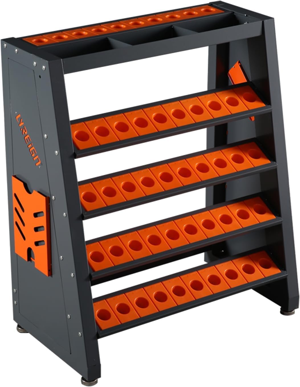 4-Tier CNC Tool Rack with 40 Taper Tool Holder, 70 Capacity CNC Tool Cart and Storage Cabinet, Durable CNC Machine Tool Cart for Organized Tool Storage and Easy Access