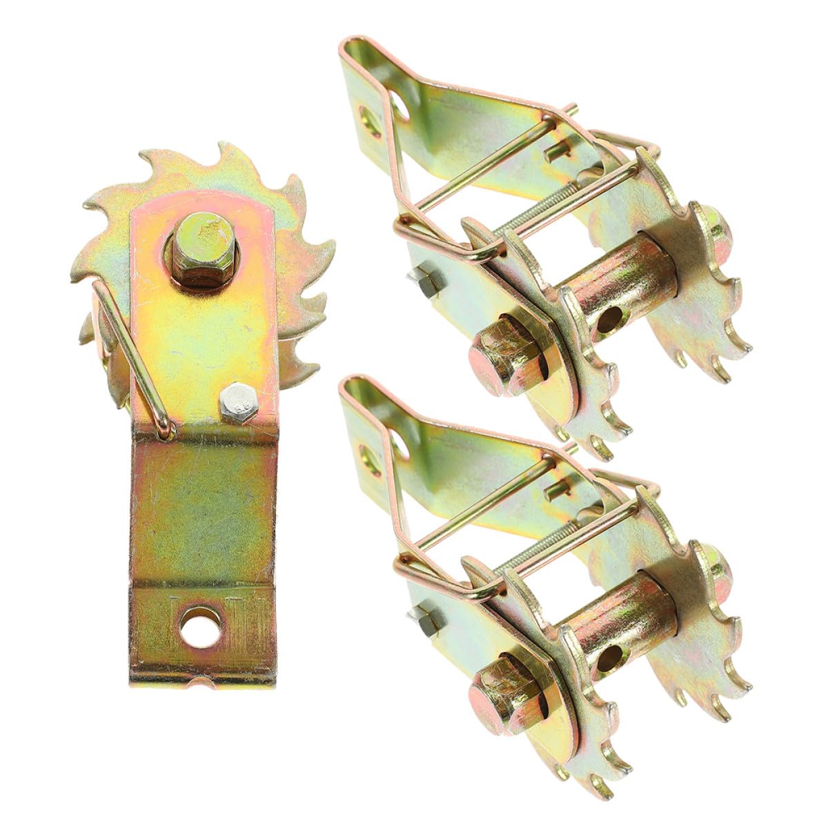 Tenditore per Filo da Recinzione in Acciaio 3 Pezzi Oro | Fissaggio Sicuro per Filo Metallico, Uso Esterno, Struttura Heavy-duty