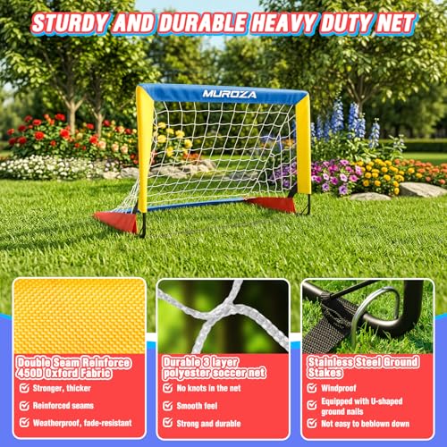 Kids Soccer Goal, Soccer Goals for Backyard Set by MUROZA - Used condition - Image 4
