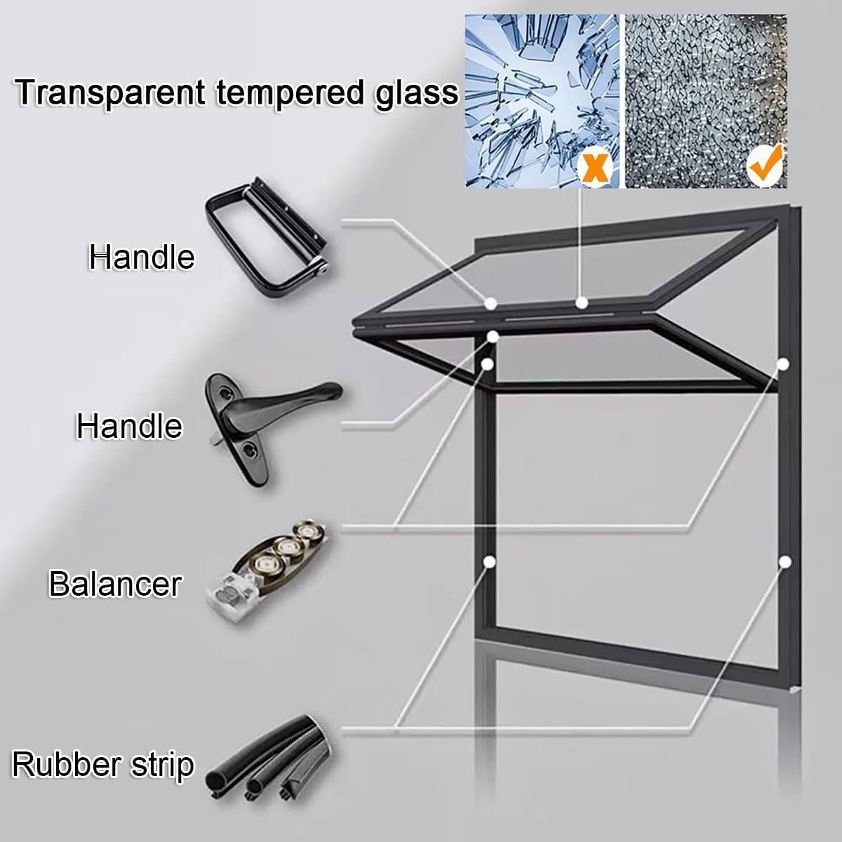 Folding Sliding Double Hung Windows With Bottom Frame,Folding-Sliding Concession Window With Lock Custom For Food Truck,Vending Stand,Customizable Aluminum Mobile Home Windows(24x27in/61x69cm)