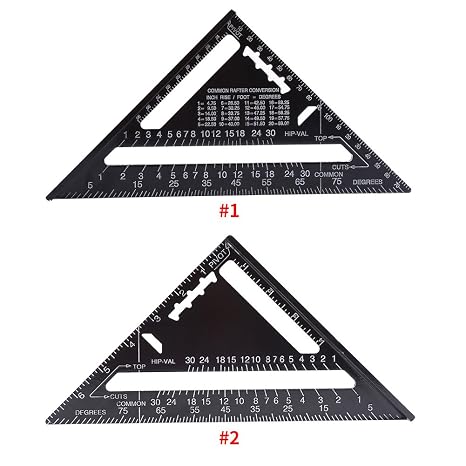 Triangular Ruler, Triangular Scale, Architectural Triangle, Aluminum Alloy, Protractor, Triangular Square Measuring Tool, For Work, Carpentry Tool, Right Angle, Two Patterns, Cm Scale Selectable