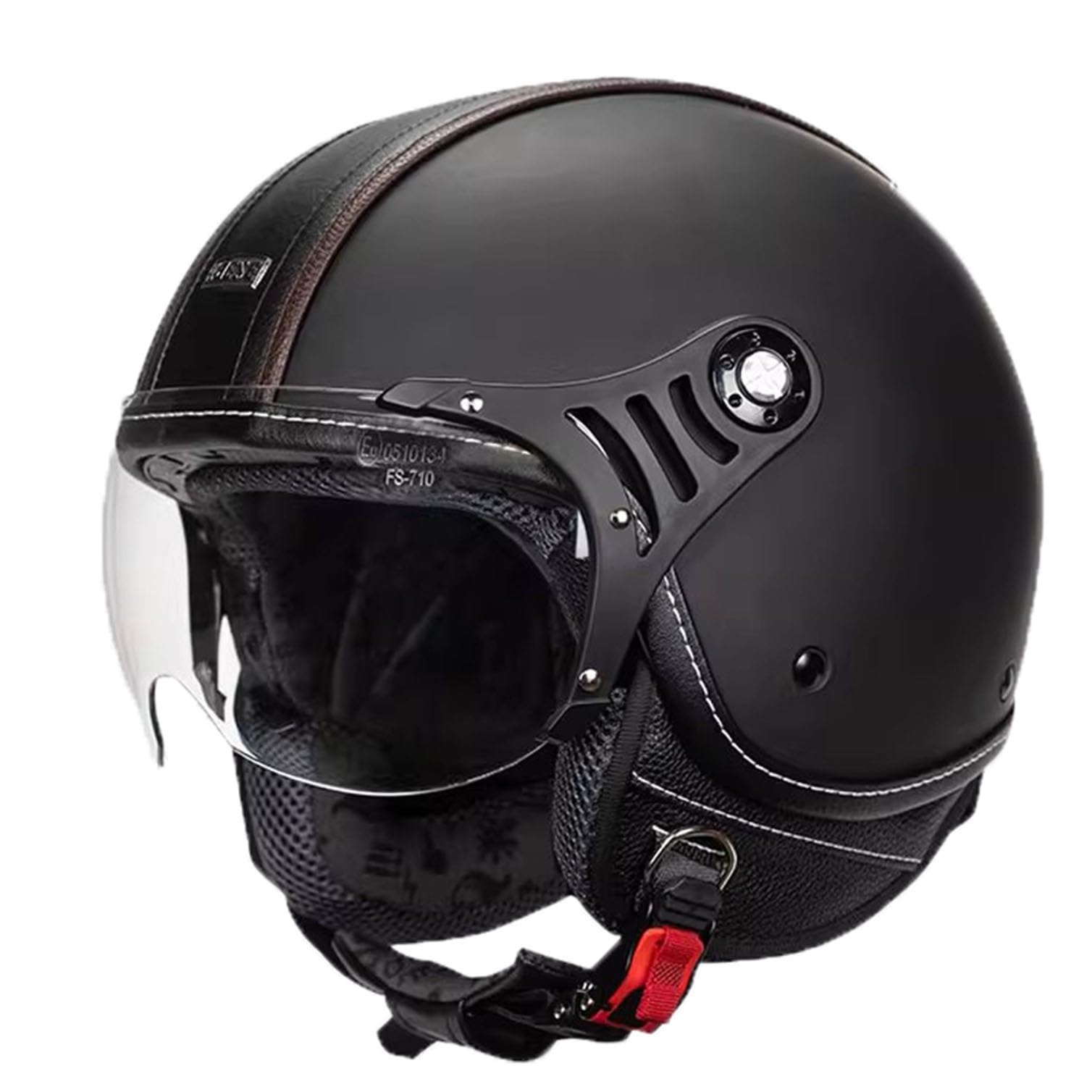 Casque open face classic de style rétro pour moto jet, taille M 57-58cm