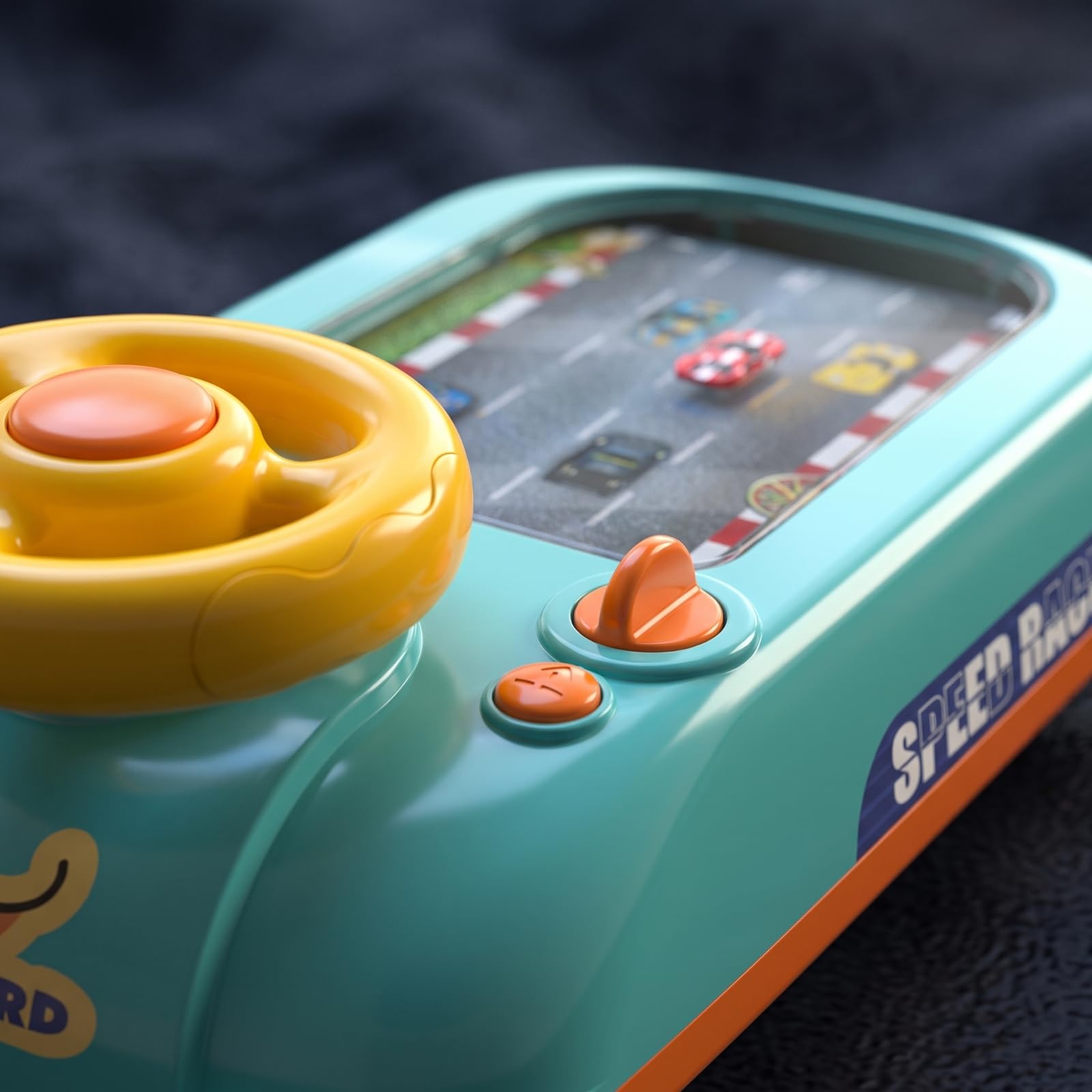 Harilla Simulatore di Guida per Bambini Gioco da Tavolo Volante Giocattolo Console Educativa Percorso Interattivo Materiale Sviluppo Motricità Fine Adatto a Cameretta Scrivania Viaggi 43x22x13cm