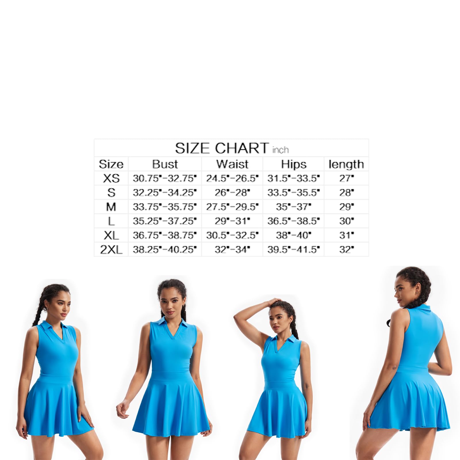 Jolie robe de golf et de tennis pour femme avec poches courtes, ensemble 2 pièces, vêtements d'été