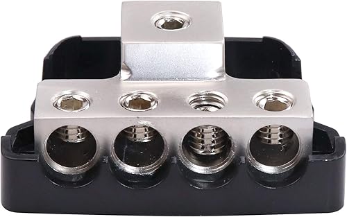 Miniatura 4 de Bloque de distribución de energía de 4 vías, calibre 024 AWG, calibre 4810, amplificador estéreo de audio para automóvil, bloque de conexión a