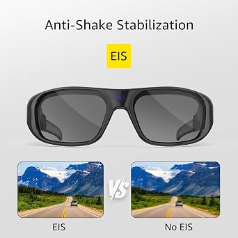 OhO サンシャイン ブレ防止 スタビライゼーション 2K QHD カメラ サングラス 充電中に記録 防水 フォトクロミックレンズ
