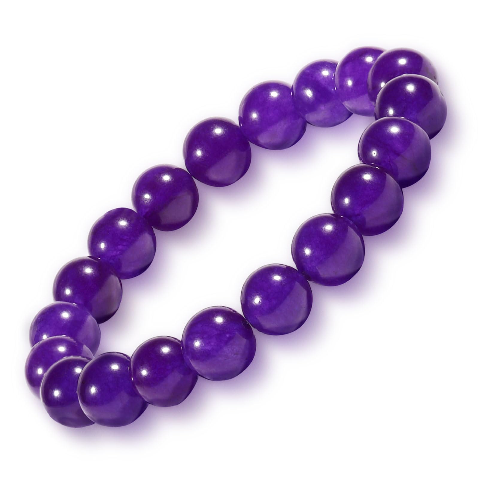 10mm Amethyst Armband Echtes Naturstein Armband für Damen Herren, Verstellbare Natürliche Lila Edelstein Heilsteine Perlenarmband Chakra Yoga Armband, Bringt Glück, Reichtum und Wohlstand