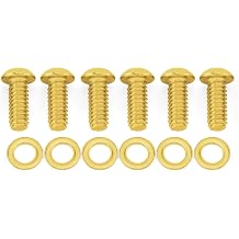 6 Pcs Derby Cover Screws Engine Caps Bolts Kit Stainless Steel for Harley 2004-2022 Sportster 883 XL XR 1999-Later Touring Road Glide Street Glide Road King Electra Glide Trike Dyna Softail Gold