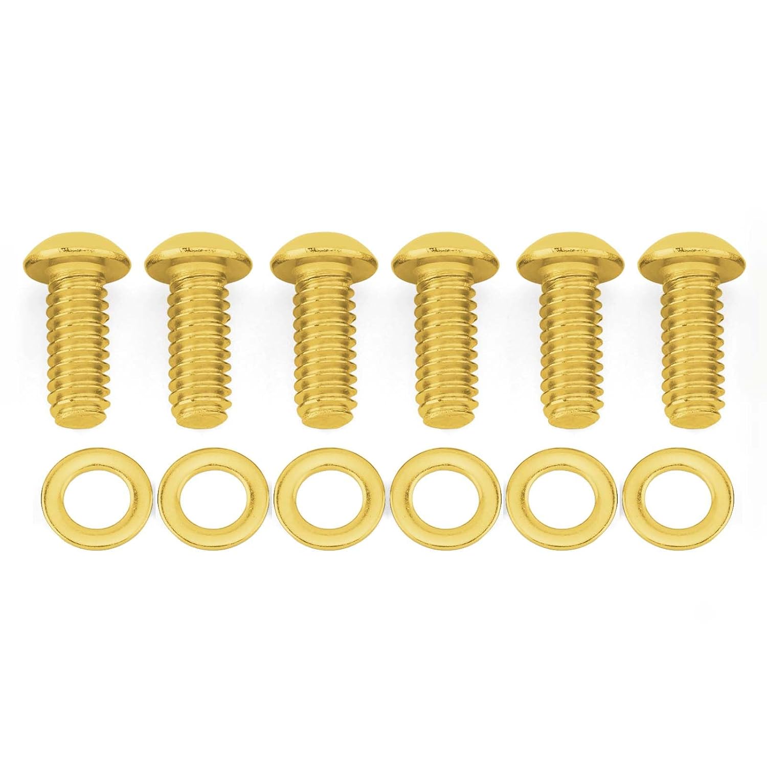 6 Pcs Derby Cover Screws Engine Caps Bolts Kit Stainless Steel for Harley 2004-2022 Sportster 883 XL XR 1999-Later Touring Road Glide Street Glide Road King Electra Glide Trike Dyna Softail (Gold)