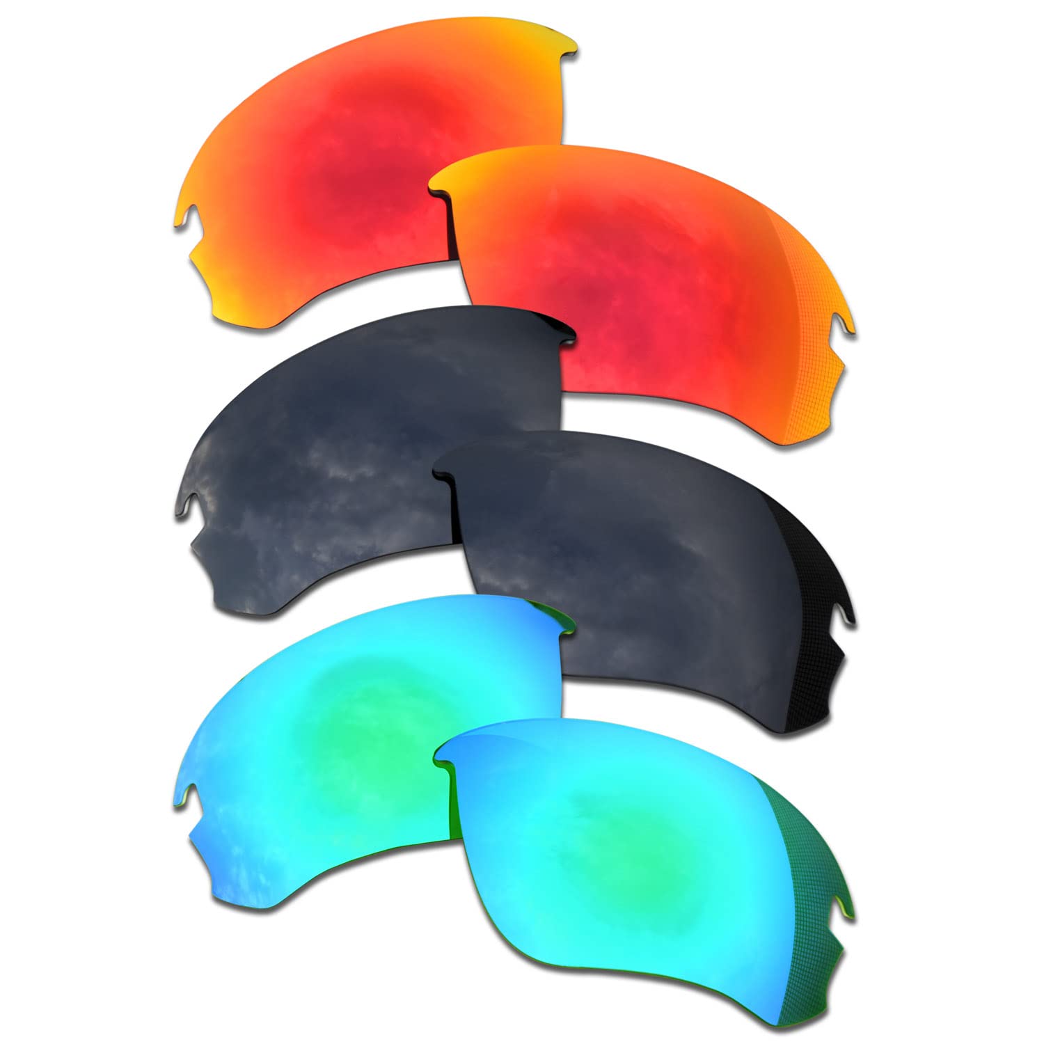 SOODASEfor Oakley SI Speed Jacket Sunglasses 3 Pairs Polarized Replacement Lenses