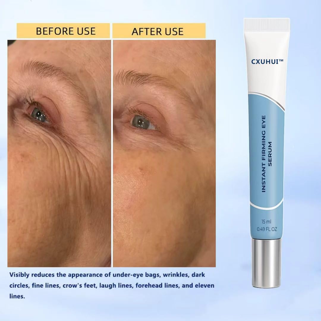 Instant Firming Eye Serum, Anti-Aging Formula for Under Bags and Wrinkles, Under Eye Cream, Wrinkle Filler, Visibly Improves for Bags Dark Circles Treatment for Puffines(1 PCS)