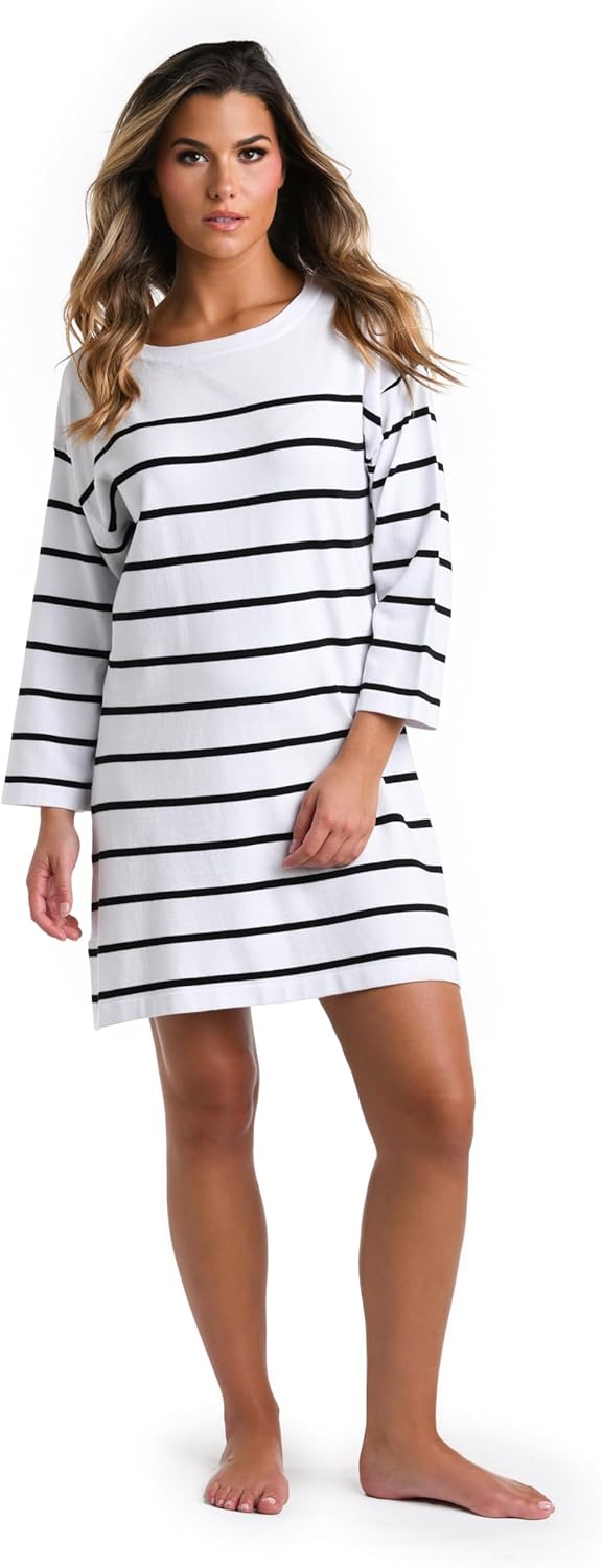 La Blanca womens Long Sleeve Mini Dress Swimsuit Cover Up