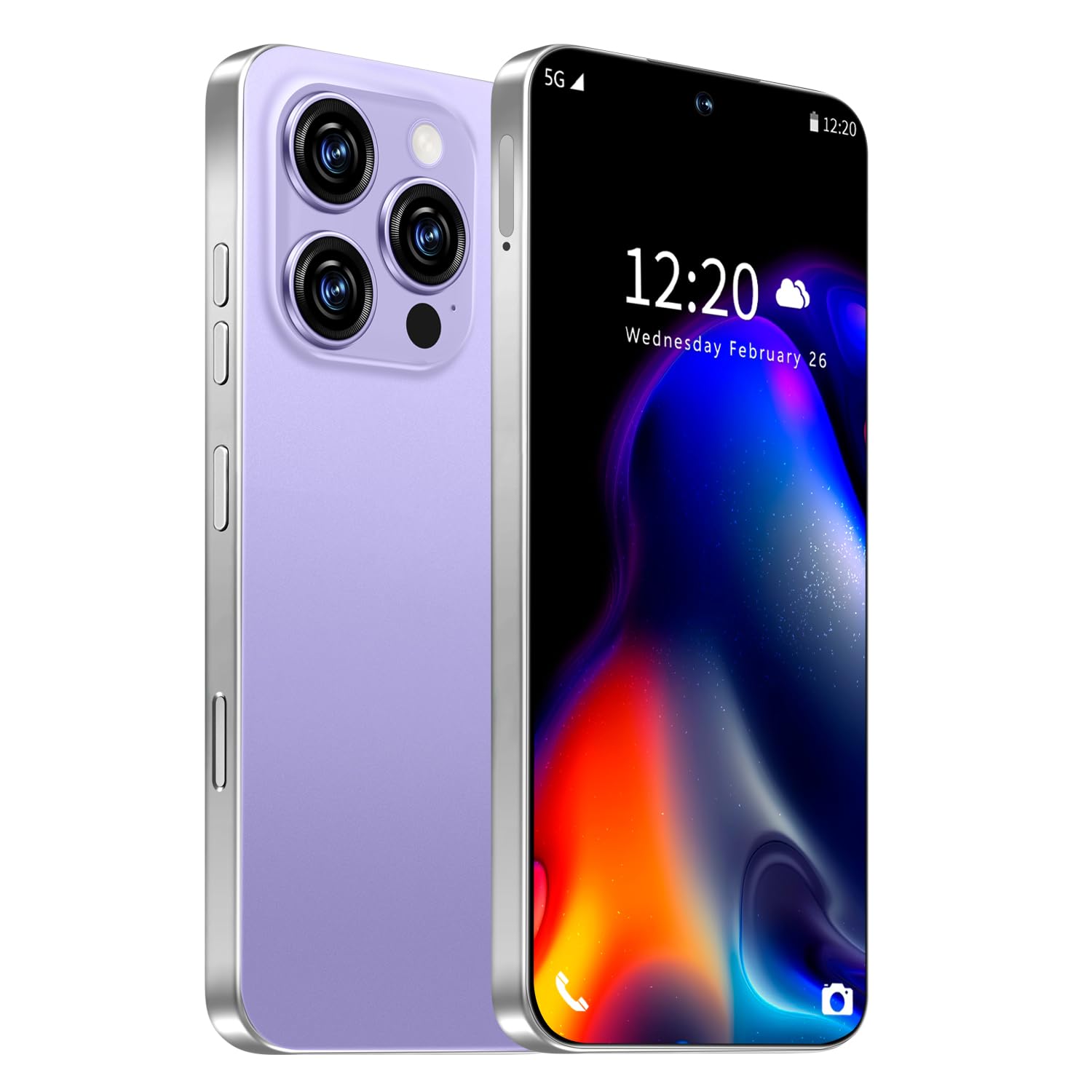 16PROMA X Unlocked Phone, 6.99inch HD AMOLED Screen Smartphone, Battery 7000mAh Cell Phone, Android 13.0 8+256GB with 128GB Memory Card, Face ID/Fingerprint Lock/5G/Photos/GPS (Purple)