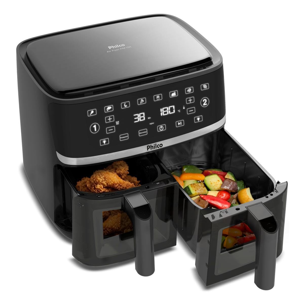 Air Fryer Philco 10L Cesto Duplo 2000W PAF10A 127V
