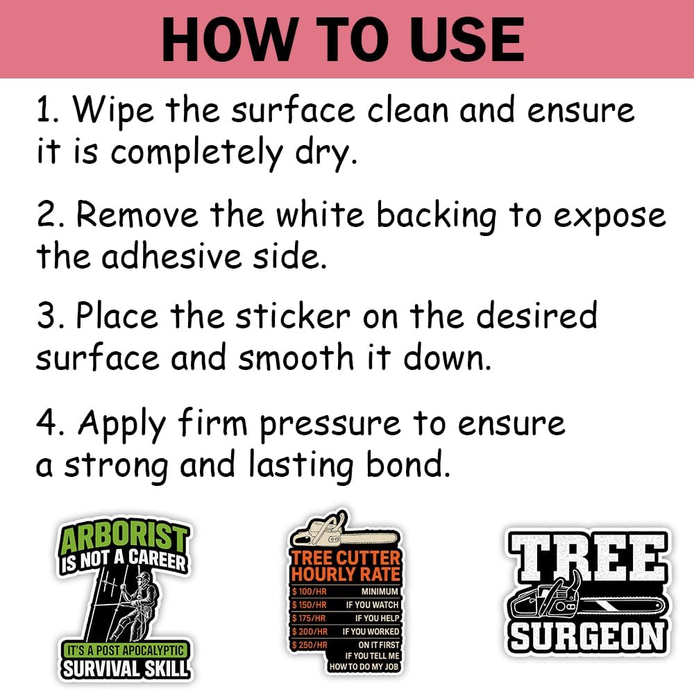SODAVA Line Clearance Tree Trimmer Stickers – 10 pcs 3in - Vinyl Decals for Arborists, Tree Workers, Lumberjacks, Chainsaw Climbing, Woodworking, Waterproof Stickers for Hard Hat, Car, Helmet