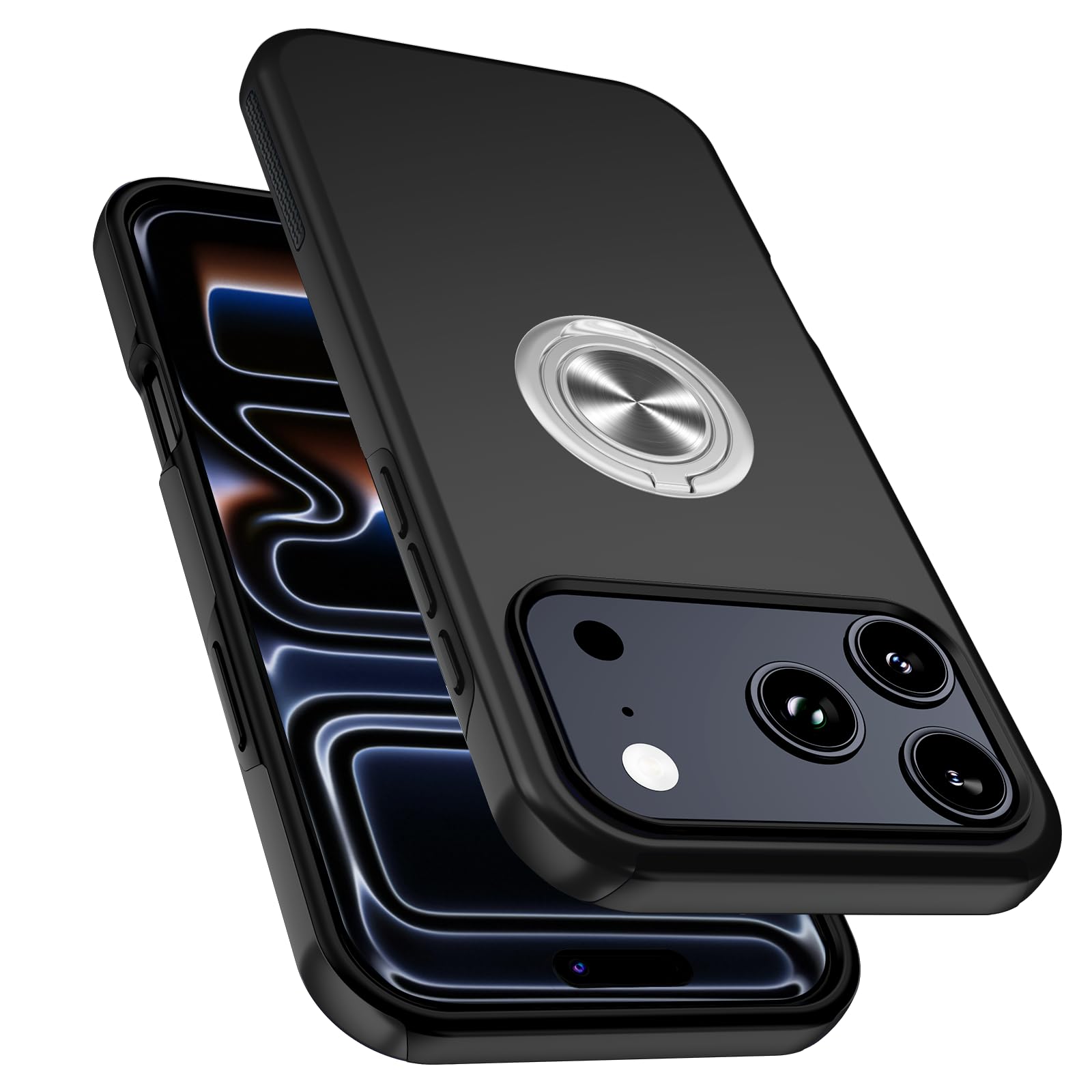 Coque antichoc pour 17Pro 6.3 pouces de qualité militaire noire - 7