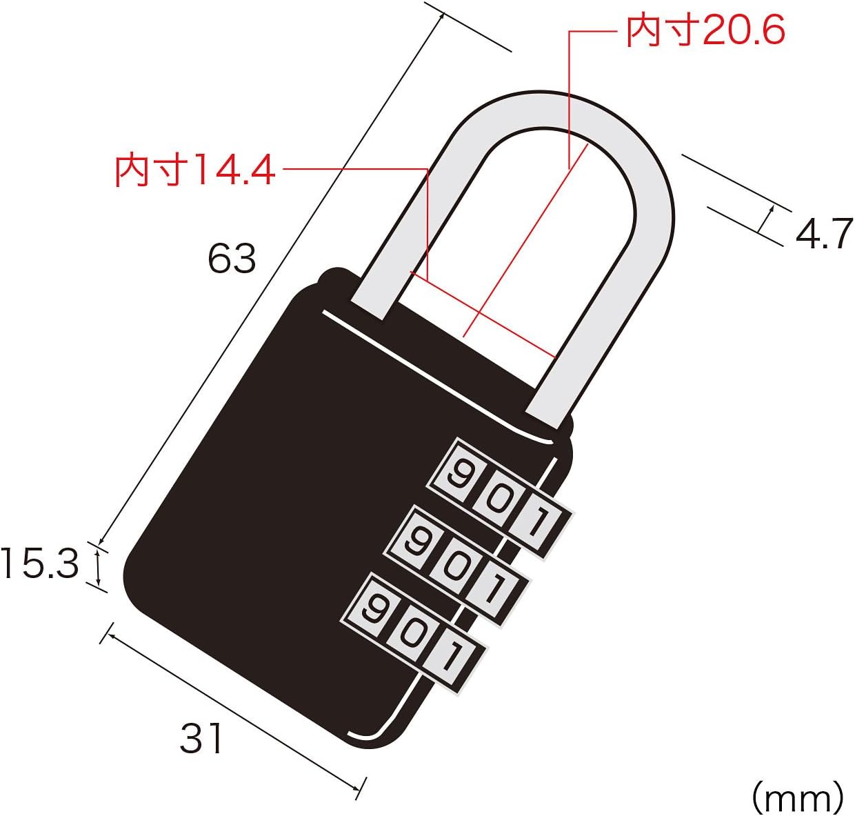 Sanwa Supply E-Security SLE-4LN Large Dial Lock