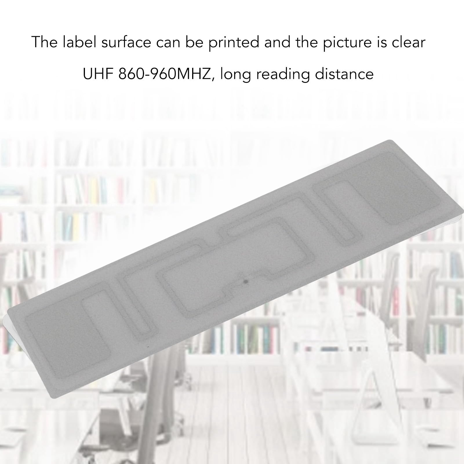 Étiquettes RFID UHF KU5 860‑960 MHz, 100 Pièces de 73x20 mm, Portée Longue ISO 18000-6C EPC Gen2, Autocollants Étanches pour Gestion d'Inventaire