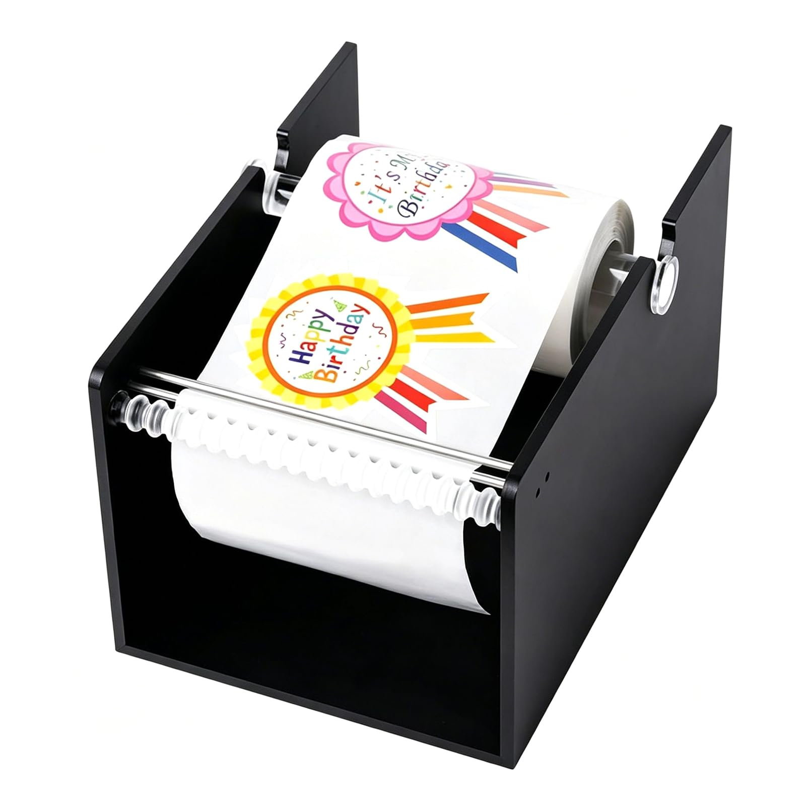 Dispenser stacca etichette manuale Corpo in acrilico spesso 5 mm Piedini antiscivolo per progetti artigianali in domestica in negozio Porta etichette leggero