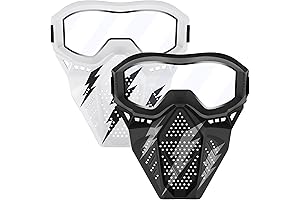 2 Pack Tactical Mask and Goggles: Optimized Protection for Shield Gel Blaster Battles