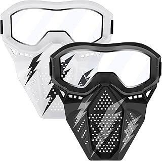2 Pack Tactical Mask with Goggles Compatible with Nerf Rival, Apollo, Zeus, Khaos, Atlas, & Artemis Blasters Rival Mask