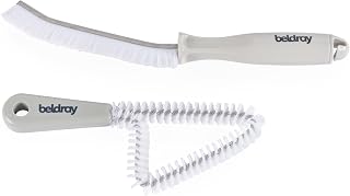 Beldray Deep Clean Grout & Groove Duo - Reaches Tight Spaces, Window Rails, Grout, Narrow Edges and Hobs, Heavy Duty Bristles, Easy Grip Handle, Versatile Brushes