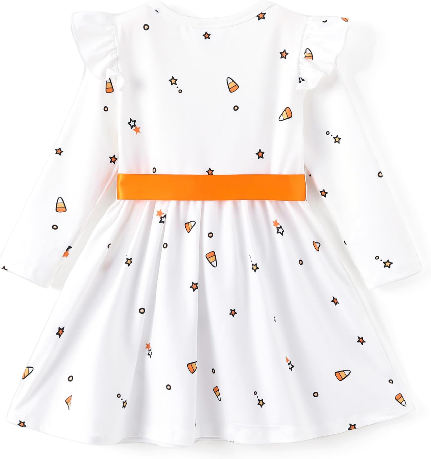 Disney Girls Dress Ruffled Long Sleeve Fall Winter Clothes Baby to Toddler | Official Licensed Dresses: Minnie, Frozen, Princess, Stitch, Gwen, Tinker Bell, Marie for Casual, Halloween & Christmas