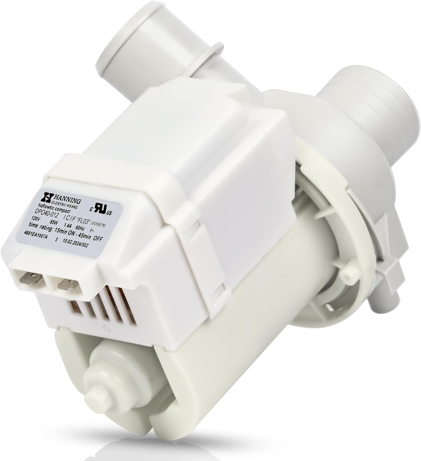 DP040-012 Drain Pump 4681EA1007A 5859EA1004F 5859EA1004P 5859EA1004G WH23X10020 Replacement for Washer Drain Pump, Fits for WT1101CW WT5001CW WT7200CW WT5270CW WT1201CV WT4970CW WT4870CW