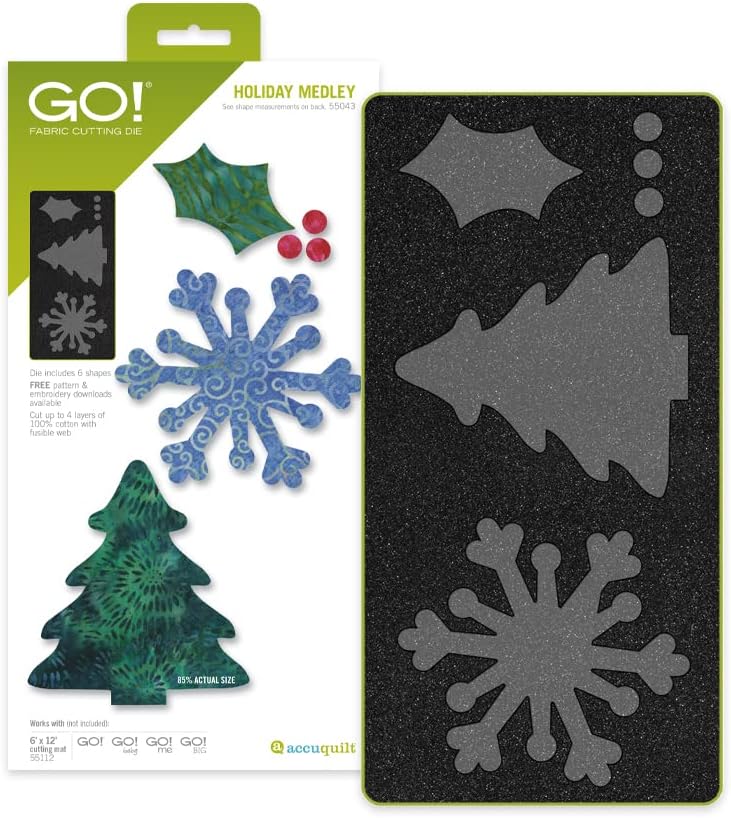 Go! Fabric Cutting Dies; Holiday Medley