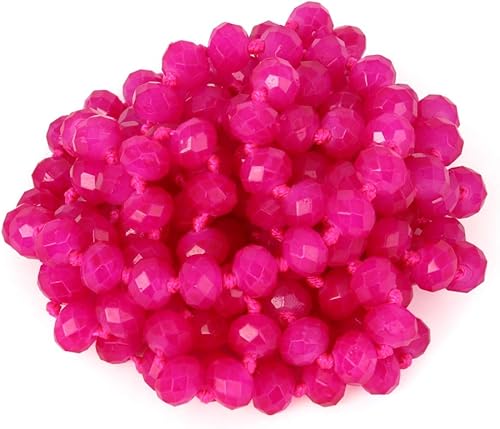 Miniatura 2 de Collar largo con cuentas anudado a mano - Hecho a mano con cuentas versátiles, de varias capas, envoltura infinita, 60 pulgadas, cristal facetado