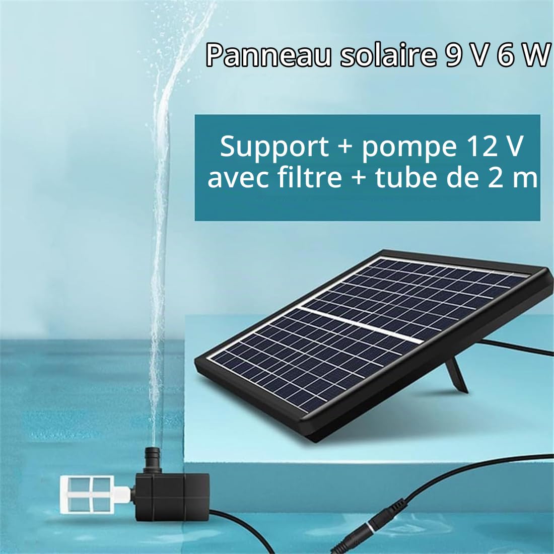 Fountaine Solaire en Bambou, Accents en Bambou Fontaine et Pompe