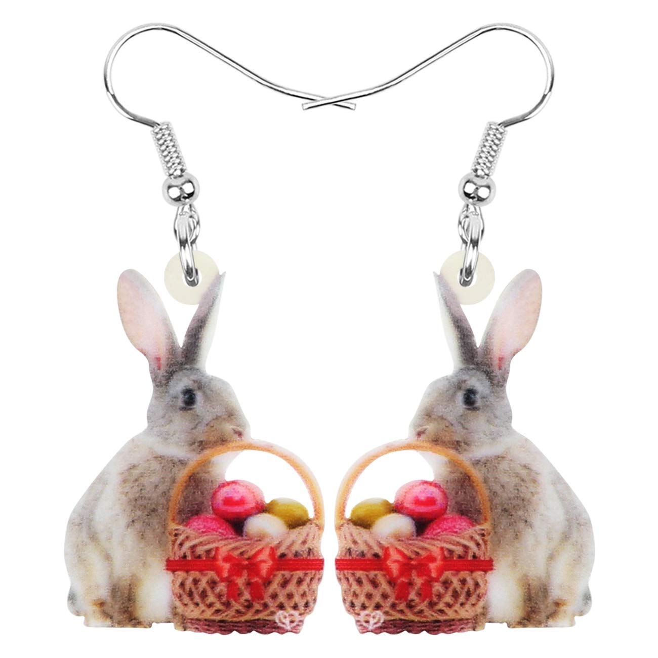 EAVUYIS Uova di Pasqua Creative Acrilico Coniglietto Pendenti Orecchini Uova Coniglio Orecchini Pendente Goccia Gioielli Regali per Le Donne Ragazze Divertente Decorazione Del Partito