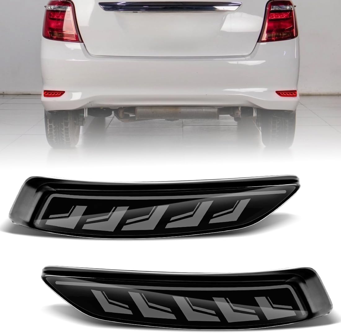 Rear Bumper Reflector Lights For Toyota Axio 2015-2018 Tail Brake Light For LS460 LS600hL 2013-2016 Smoked Lens LED Rear Fog Lamp with Turn Signal