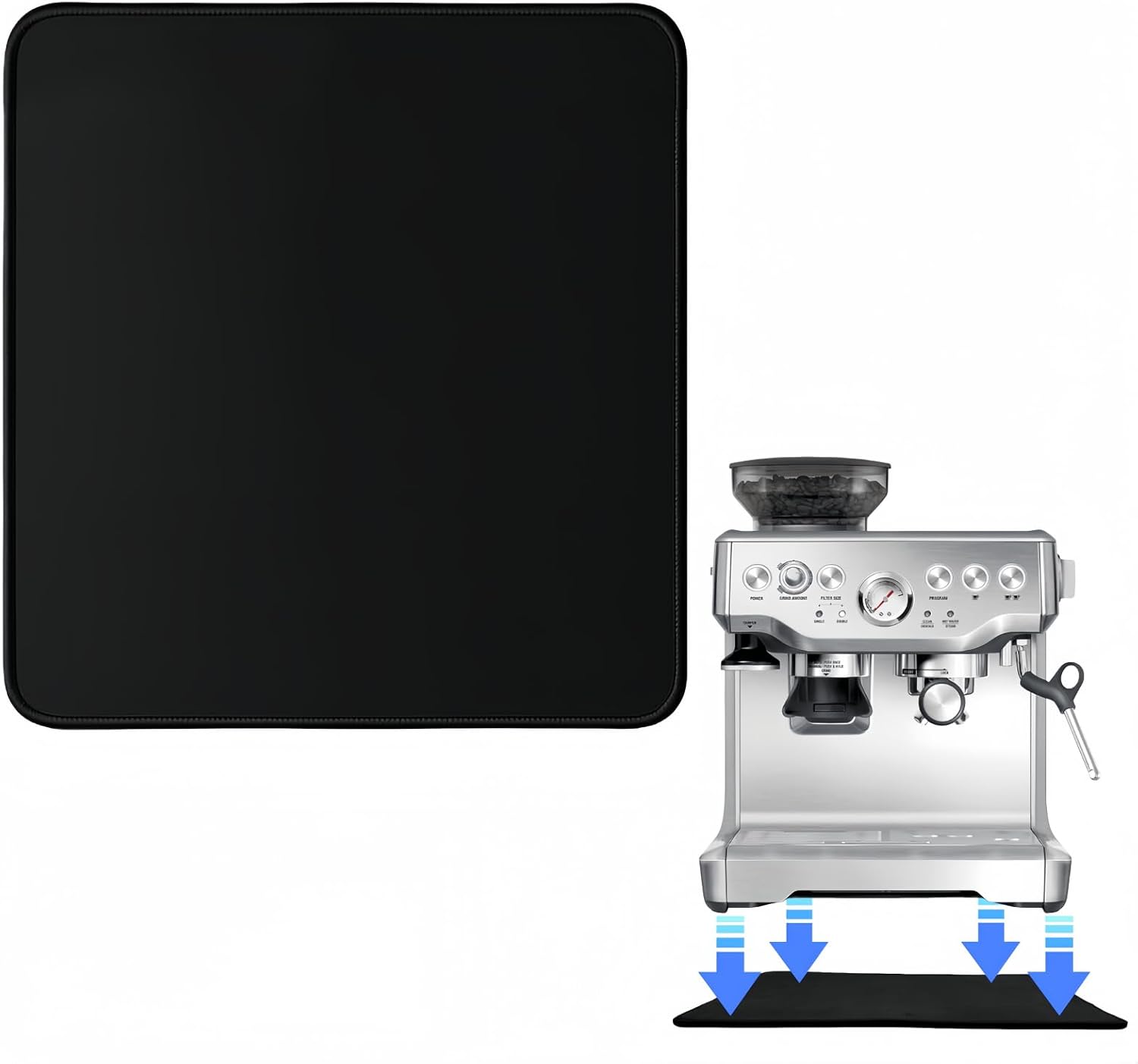 Sliding Mat for Breville Espresso Machine,Glide Smoothly Under Cabinet | espresso machine mat,espresso machine accessories,stable support with smooth sliding, protecting the countertop