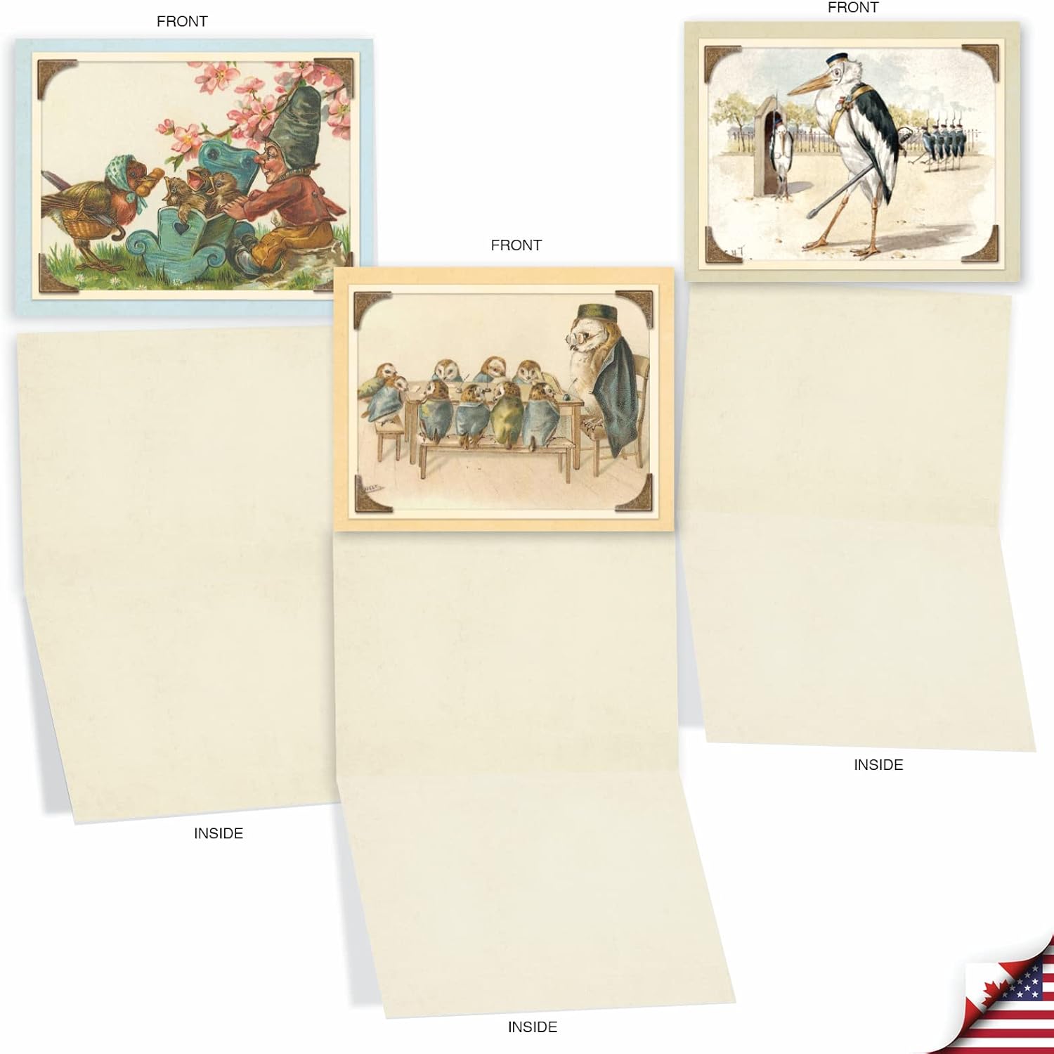 The Best Card Company - 10 Bird Note Cards Blank (4 x 5.12 Inch) - All Occasion Cards with Envelopes, Boxed Set - Sweet Tweets M2344OCB - Image 4