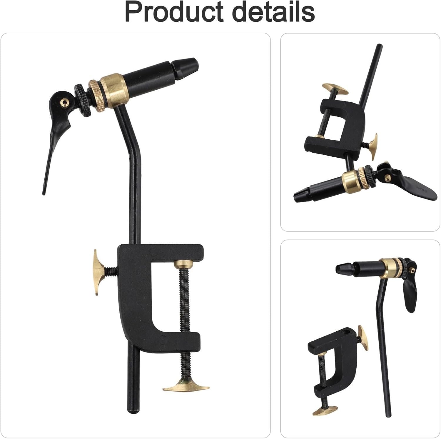 Premium Fly Tying Vise Rotary Vice with Adjustable C-Clamp - Complete Fly Fishing Tackle Kit(1PC tool B)