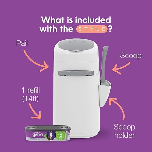 Vista 27 de Sistema de eliminación de desechos de gato Litter Genie Plus, con cubeta inodora, Plateado