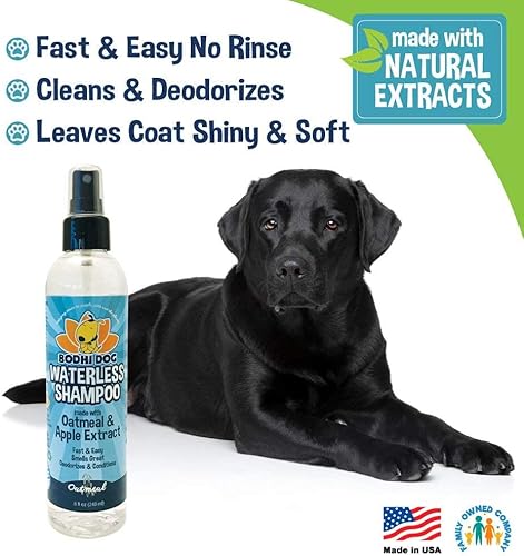 Miniatura 5 de Bodhi Dog Champú sin agua  Champú seco natural para perros o gatos  Neutraliza el olor de las mascotas  No requiere enjuague  Fabricado con